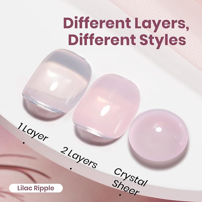 Beetles Lilac Ripple Nude Pink Gel Nail Polish - 15ML Neutral Jelly Nude Pink Nail Polish Base Color Nail Concealer Sheer Translucent Effect Soak Off UV LED French Nail Art DIY Manicure Gift for Women