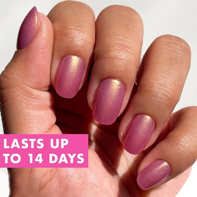 Olive & June Instant Mani Press-On Nails (Glue) | 42 Fake Nails, 21 Sizes | Non-Toxic, Long-Lasting Recycled Materials Realistic Look | Salon-Quality at Home | Extra Short, Round | Baby Starfish
