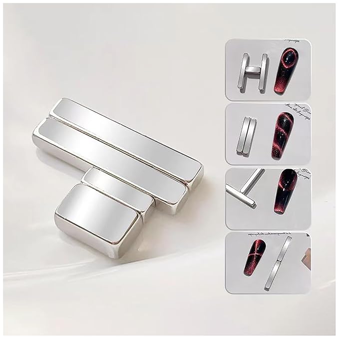 8 PCS Nail Art Magnets For Cat Eye Nails Designs Tools Cat Eye Magnet Pen Sticks For Gel Magnetic Nail Polish Magnets 3 In 1 Cylinder Gel Magnet Cylinder Nail Magnet Nail Tool Salon Quality