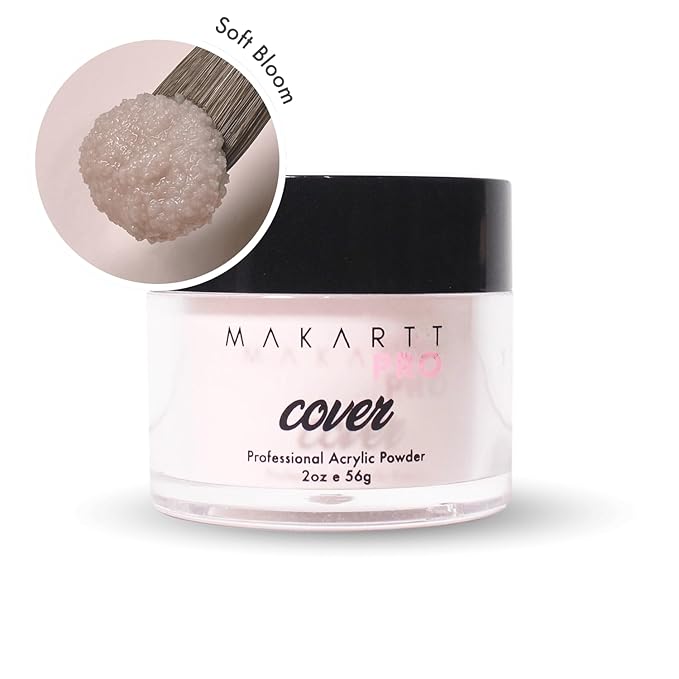 MakarttPro Acrylic Powder – Durable, Long-Lasting, Easy-Apply Formula for Nail Extensions, Overlays, Sculpting & Nail Art – 56g/2oz – Soft Bloom, Perfect for Pros and At-Home Use