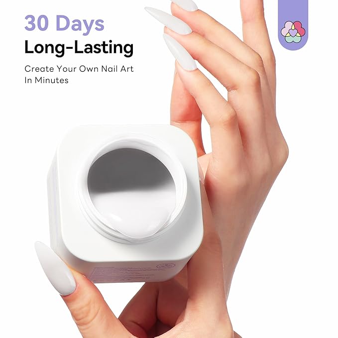 SAVILAND 5-IN-1 Ultra Hard Builder Nail Gel: 120 g Large Capacity Milky White U V Need Hard Gel for Nails Nail Extension Strengthen Thickening Durable Hard Gel Easy Nail Art DIY Home Use
