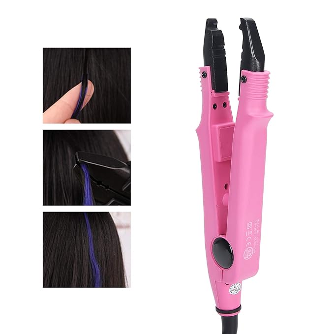 Brrnoo Hair Extension Fusion Bonding Tool, Ceramic Heater Surface Hair Iron for All Types of Hair Extensions, #2, 2.5m Cord, 25W