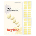 Heyhae Semi Cured Gel Nail Strips | No LED Lamp Needed | Solid, Yellow | Easy Apply & Remove, Salon Quality | Includes 28 Strips, 1 Prep Pads, Nail File & Wooden stick - Hey, Butter Me Up