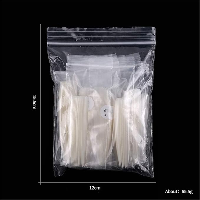 240Pcs XXL Extra Long Stiletto False Nail Tips Clear Natural Half Cover Nails Fake Tip Sharp End 10 Sizes Acrylic Fake Nail with Bag for DIY Nail Salons Manicure Supply