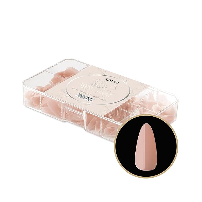 Apres Neutrals Gel-X Margot Box Of Press On Nails, 11 Sizes 00-9, Soft Gel Nail Tip Box (150pcs) (Natural Stiletto Short, 150)