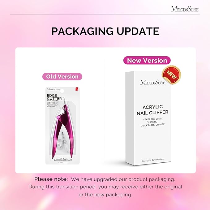 MelodySusie Acrylic Nail Clippers, Nail Clippers Cutters for Acrylic Nails Fake Nail Tips, Adjustable Stainless Nail Trimmer, Manicure Tool for Salon Home Nail Art, Plum
