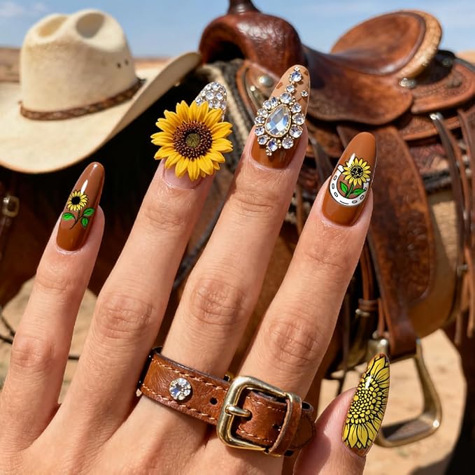 PH PandaHall 3pcs Sunflower Nail Stamping Plate Cowboy Boots Hat Nail Stamper Cactus Nails Arts Stencils Western Nails Art Design Stainless Steel Manicure Image Plates for Women DIY Manicure Salon