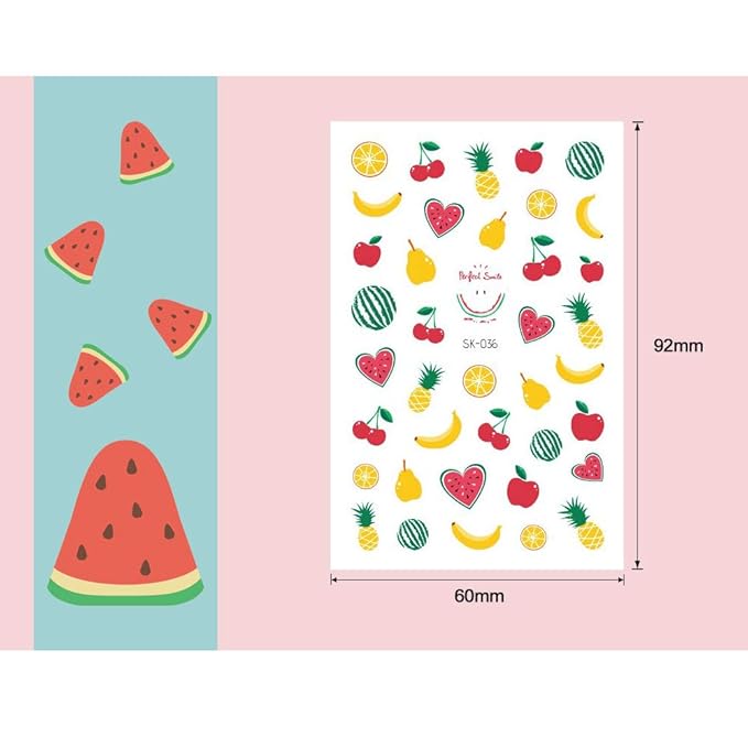Cute Nail Decals Stickers for Women Girls Kids 200+ PCS, Self Adhesive Nail Tip Manicure Peduicure for Fingernails Toenails Fake Nails, Birthday Party Favors Christmas Stocking Stuffer