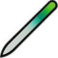 Mont Bleu Rainbow Crystal Nail File in Black Pouch - Czech Tempered Glass - Handmade in Bohemia (Czech Republic)