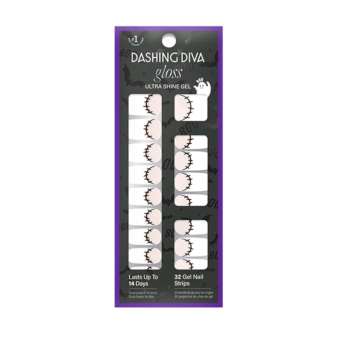 Dashing Diva Gloss Nail Strips - I Need My Mummy - UV Free, Chip Resistant, Long Lasting Gel Nail Stickers - 3-Piece Manicure Set - Contains 32 Wraps, 1 Prep Pad, 1 File