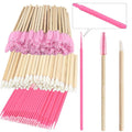 300 Pack Disposable Spoolies Brushes Sets Mascara Wand Lip Brushes Cotton Swab for Eyebrow Eyelash Extension Tattoo Lipstick Applicator