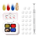Finger Secret 4 Colors Set Ombre Gel Nail Polish,Pat Painting Gradient Blooming GelS Polish Palette with 20Pcs Nail Sponges for 3d Gel Nail Art can be Painted in Salon or Home Use (k8)