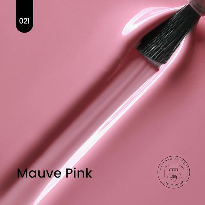 MAYCHAO 15ML Mauve Pink Gel Nail Polish 1Pc Dusty Rose Pink Gel Polish Soak Off UV LED Nail Polish Nail Art Starter Manicure Salon DIY at Home, 0.5 OZ