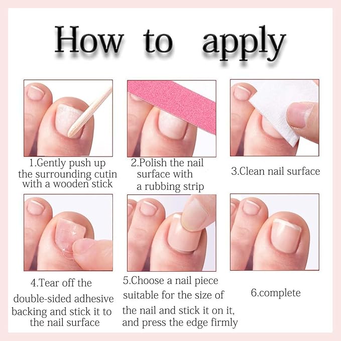 240Pcs White French Tips Press on Toenails Short Square Fake Toe Nails with Glue Tabs, Nude Acrylic Stick on Artificial Toe Nails Press ons for Women Manicure 12 Packs