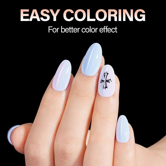 AILLSA Short Oval Round Nails 504PCS Clear Gel Nails Tips Press on False Soft Nails Tip Full Cover Fake Gelly Nails Tips for Nail Extension DIY Home Salon Gift, 10 Sizes Preshaped Nail Tips