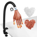 Magnetic Practice Hand for Acrylic Nails: Flexible Fake Nail Training Hand Practice - Manicure Hand Practice Kit for Beginners with 200PCS Nail Tips