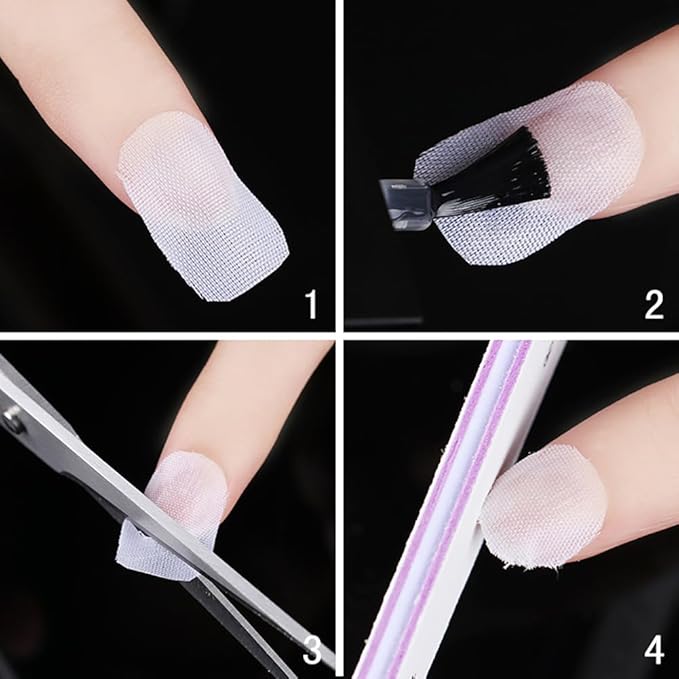 3 Rolls Nail Repair Fiberglass Silk Wrap Self Adhesive Silk Nail Wrap Extension Nail Protector Nail Art Tool for Home Salon Use