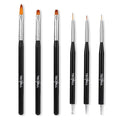 TEOYALL Nail Art Brushes - Builder Gel, Dotting Tools, Fine Liner
