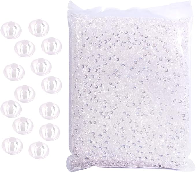 Hisenlee 14400PCS Rhinestone SS3-SS20 Crystal Gems 9 Sizes Wholesale Nail Art Rhinestone Flatback Round Glass Diamond for Crafts (SS10, Transparent)