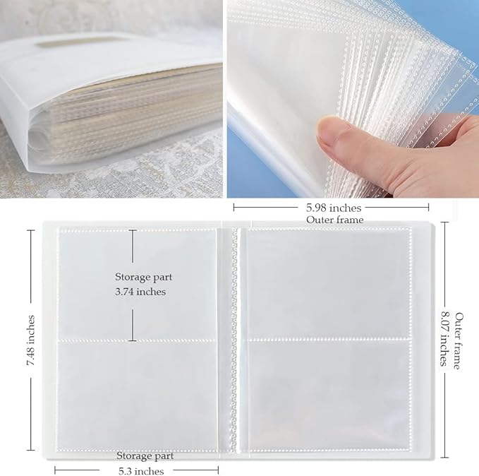 Zoance 2 Pack(160 Sheets) Nail Art Sticker Storage Book Collecting Album, Plastic Nail Decals Showing Storage Holder Photo Organizer for DIY Nail Art Design Tools, 2 Pcs Nail Stickers Included