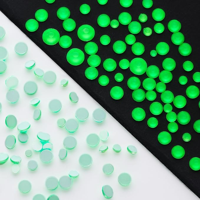 Neon Green Flatback Rhinestones, Glass Rhinestones for Nail Art and Craft, Glue Fix, Loose Crystal Gemstones(Neon Green, SS10, 1440pcs, 2.7-2.8mm)