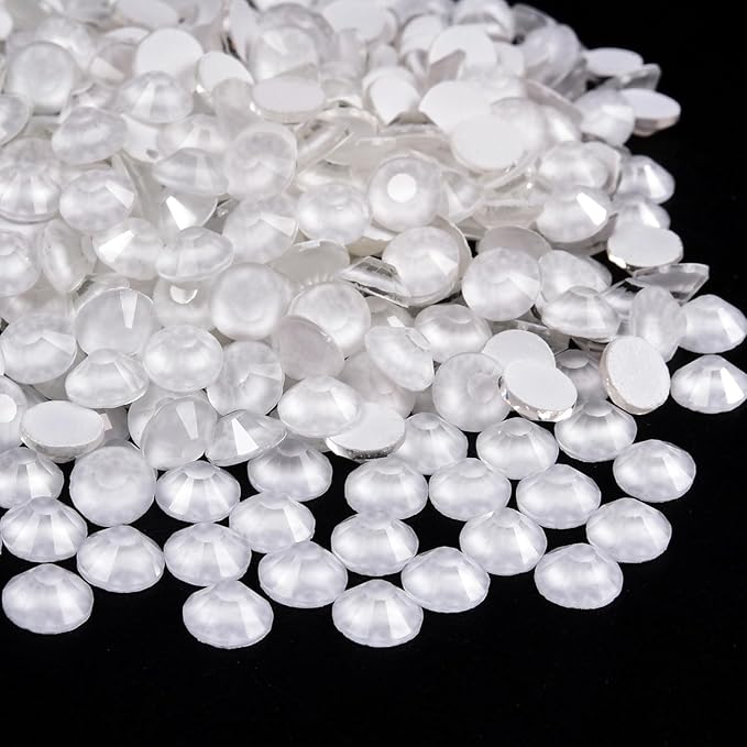 Blinginbox Flatback Glass Rhinestones,Bedazzler Gems 2880pcs Non Hotfix Crystal Rhinestones for Nail Charms Crafts Clothes Tumblers,White Neon,Mixed SS6-20 of 0.07-0.18in