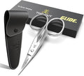 The Cut Factory- Premium Manicure Scissors Multi purpose Stainless Steel Cuticle Pedicure Beauty Grooming Kit for Nail, Eyebrow, Eyelash, Curved Blade High Carbon Steel Anti- Rust Leather Pouch