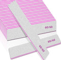 12pcs Nail Files 60 Grit, BLESWIN 60/60 Grit Nail Files, Jumbo Nail Files for Acrylic Nail, Double-Sided Emery Board Nail Filer for Manicure, Pedicure, and Acrylic Nails