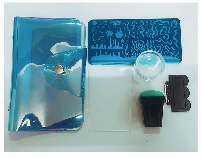 VNC Nail Stamp Plate Set - 13 Pcs Mix Design Stamping Plate + Stamper + Scraper + Case