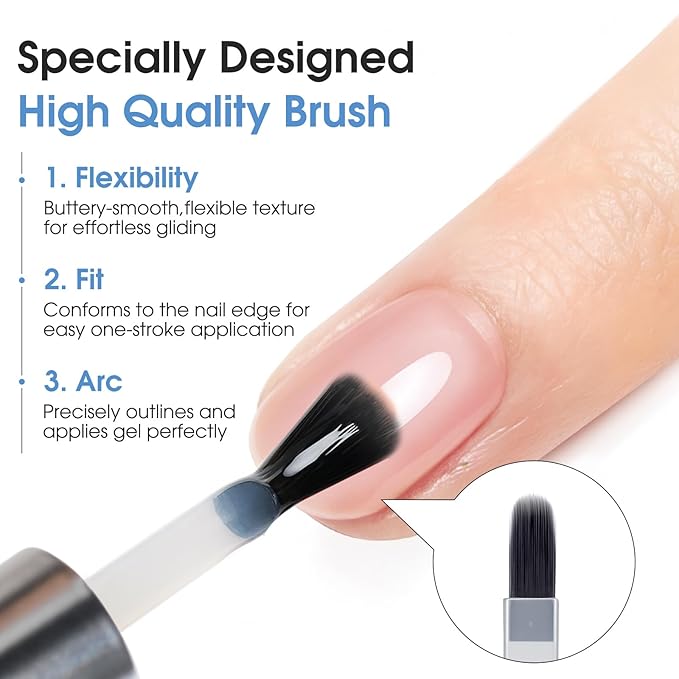 ROSALIND 2pcs Builder Gel for Nails,11ml 7 in 1 Clear Building Gel Nail Strengthener Enhancement Nail Building Nail Apex Soak Off U V Light Cure, Base Coat Top Coat Needed