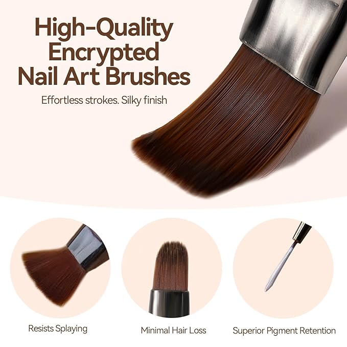 18 PCS Nail Art Brushes Set with Nail Sculpting Pen Dotting Tools For Painting Nails,Acrylic Nail Brushes for Nail Extensions,Liner Brushes for French Nails,Nail art tools for Diy Design