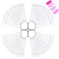 MelodySusie 200 Pcs Nail Swatch Sticks with Ring, Clear Swatches for Gel Polish, Transparent Acrylic Practice Tips, Suitable for Displaying Colors, Training Nail Art for Beginners and Professionals