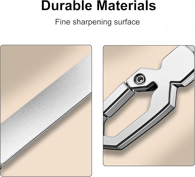 Stainless Steel Double Sided Nail File - Professional Metal Fingernail Toenail Tool for Men (Thick Nails) & Women, Washable Reusable Durable with Travel-Friendly Leather Case, Home & Salon Use
