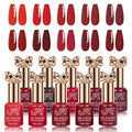 JR 12ml 10colors HEMA Free Red Gel Nail Polish Set Long Lasting Soak off UV Gel Polish Kit Nail Art DIY Manicure Salon Home Gifts for Women D Model