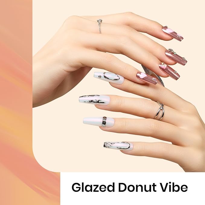 Beetles 20 Colors Metallic Chrome Nail Powder Kit 24Pcs Pearl Chrome Nails Powder Glitter Gold Silver Mirror Nail Art with Base Top Coat & Decoration Sealing Black Gel Nails Polish Gifts for Women
