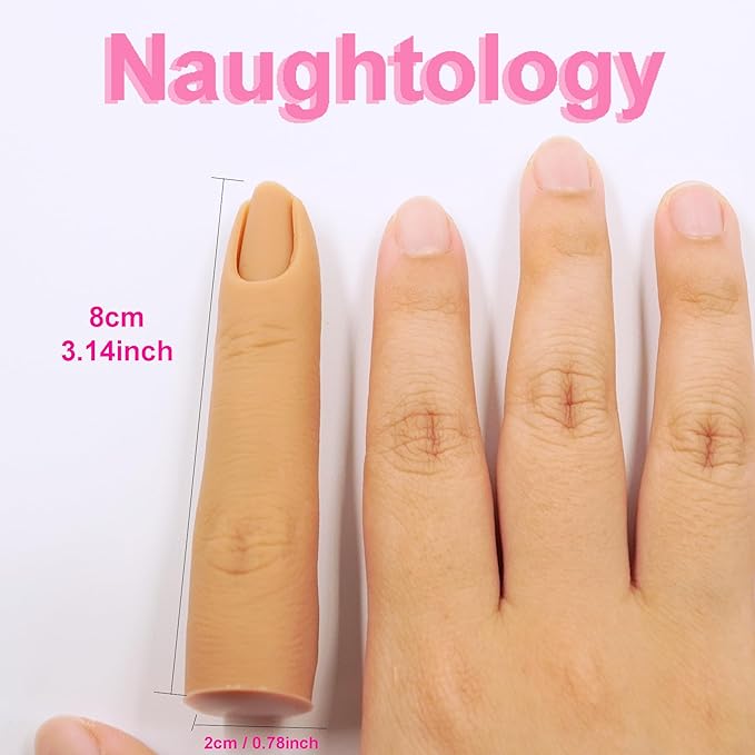 Silicon Fake Fingers Nail Art Practice Set–3 Skin Tones Reusable Practice Fingers for Acrylic Nails & Color Display, Flexible Wire Core Training Model Technician Supplies Salon Accessories