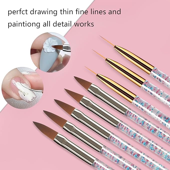 Professional Nail Art Brush Dotting Tools Kit (31pcs Pink)