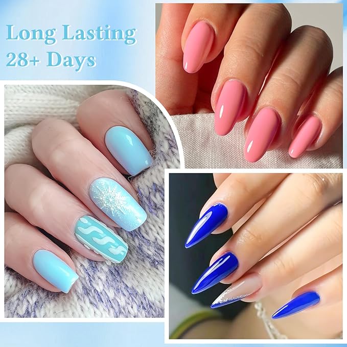 MEET ACROSS 27PCS Gel Nail Polish Set,27 Colors Gel Nail Kit Art Design Soak Off UV LED,Nail Art Design Gifts for Women