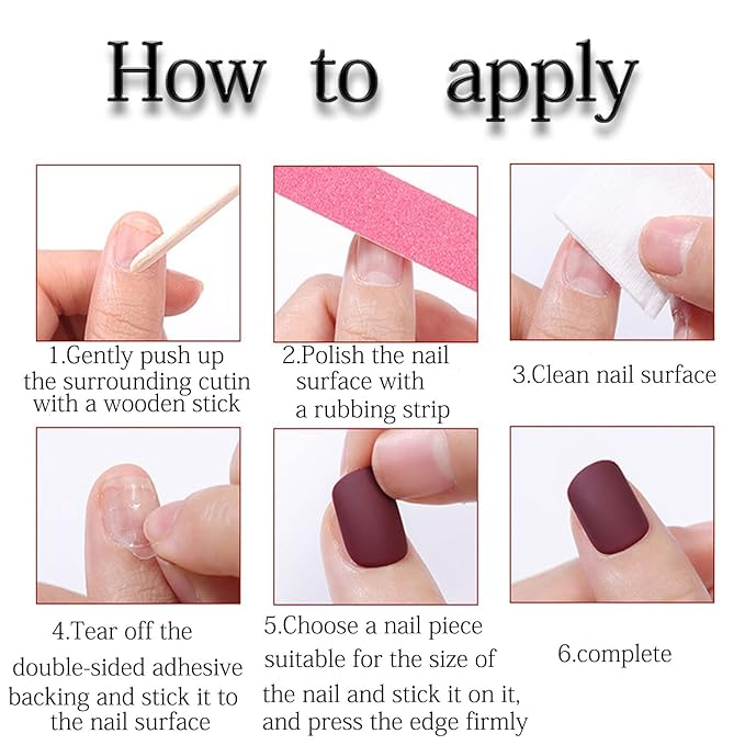Pink Press on Nails Medium Coffin Fake Nails Gradient Pink False Nails with Design Glitter Glossy Glue on Nails Full Cover Acrylic Stick on Nail Ombre Artificial Nail for Women Manicure 24Pcs