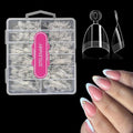 Extra Short Almond Nail Tips: 300Pcs Small Almond Shape Soft Gel Fake Nail Tips for Nail Extension, 12 Sizes Half Cover Clear Press on Nails for Girls for Home DIY Salon