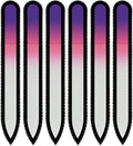 Mont Bleu Rainbow Crystal Nail File in Black Pouch - Czech Tempered Glass - Handmade in Bohemia (Czech Republic)