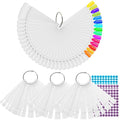 BQAN 200 Pcs Nail Swatch Sticks with Ring, Nails Art Display/Nail Practice Sticks for Home or Salon Use, 4 Pack Number Stickers