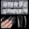 504Pcs Clear Duck Nail Tips Half Cover XXL Long Duck Nails Tips Press On - 12 Sizes Acrylic Gel DIY Nail Extensions for Salon-Worthy Duck Shaped Manicures & Nail Art with Box