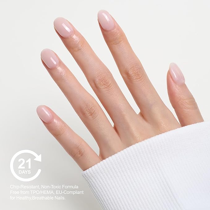 Hema Free Rubber Builder Base Gel Nail Polish, Strengthener Apex Building Gel for Fragile nails, Jelly White, TPO Free Cruelty Free Vegan
