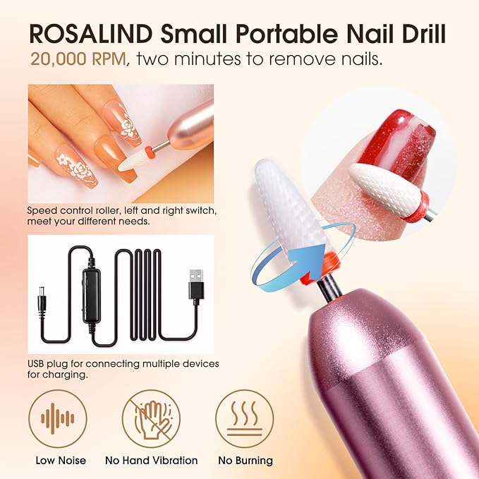 Poly Nail Gel Kit with Drill 14 Colors + 75 Nail Art Accessories Kit,ROSALIND Clear Pink Nude Glitter Poly Nail Gel with Big UV Light 48W and Electric Nail Drill Starter Kit