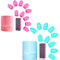 Gel Nails Polish Remover Refill Kit - 2-in-1 Mix Set with Soak Off Caps & Buffers - Quickly Removes Poly Gel & Acrylic Nails - Simple, Comforting & Effective