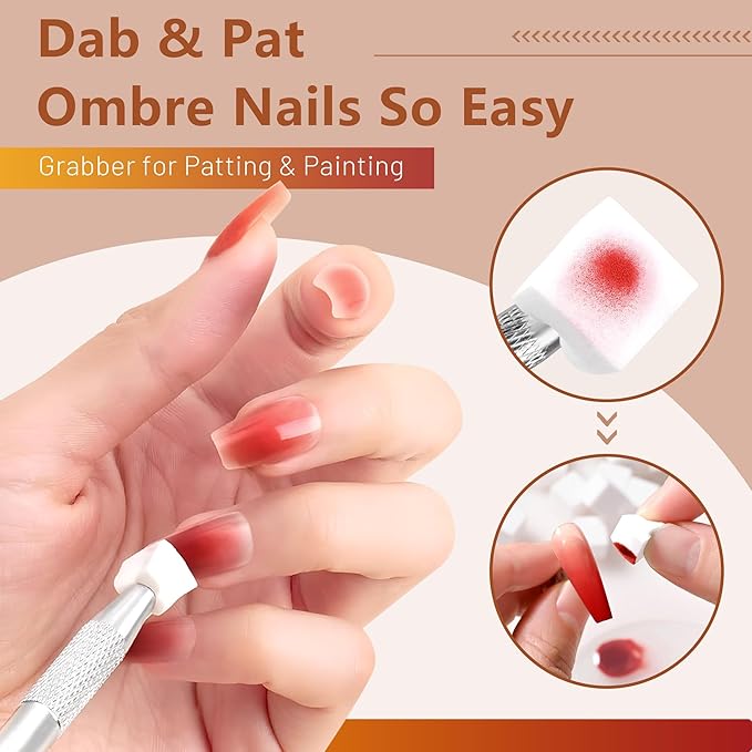 ABAC Fall & Winter Solid Gel Nail Polish Set Orange Yellow Burgundy Red Brown Purple Glitter Colors w/Pro Brush No-Spill,Hema-Free Gel Nail Kit Gifts for Women All Season