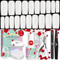SAVILAND Gel Nail Kit – Natural Medium Square 500 PCS French Artificial Tips False Nails Acrylic Nails Full Cover Nails Tips Nail Art Home Salon Basic Set of Nail Extension