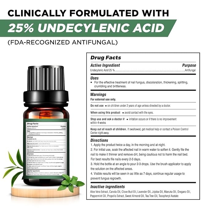 Foot Cure Toenail Fungus Treatment Extra Strength – Athletes Foot Treatment for Toenails, Restorative Nail Repair for Damaged Nails, Toenail Softener with Tea Tree Oil & Oregano Oil - Made in USA