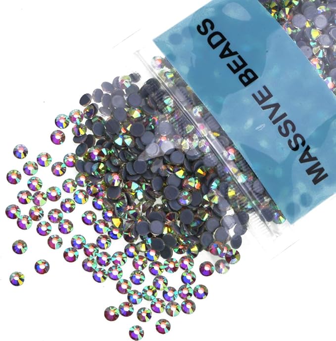 1440pcs Hotfix Quality Crystal Rhinestones Flatback Nail Art Pick Color (Crystal AB, 10ss)